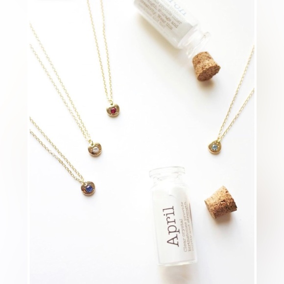 BRAND NEW - Birthstone Bottle Necklace in SEPTEMBER in SAPPHIRE. PERFECT GIFT!!! - Picture 8 of 15